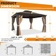 preview thumbnail 67 of 142, Outdoor Hardtop Gazebo Pergola w Galvanized Steel Roof and Aluminum Frame, Prime Curtains and nettings include