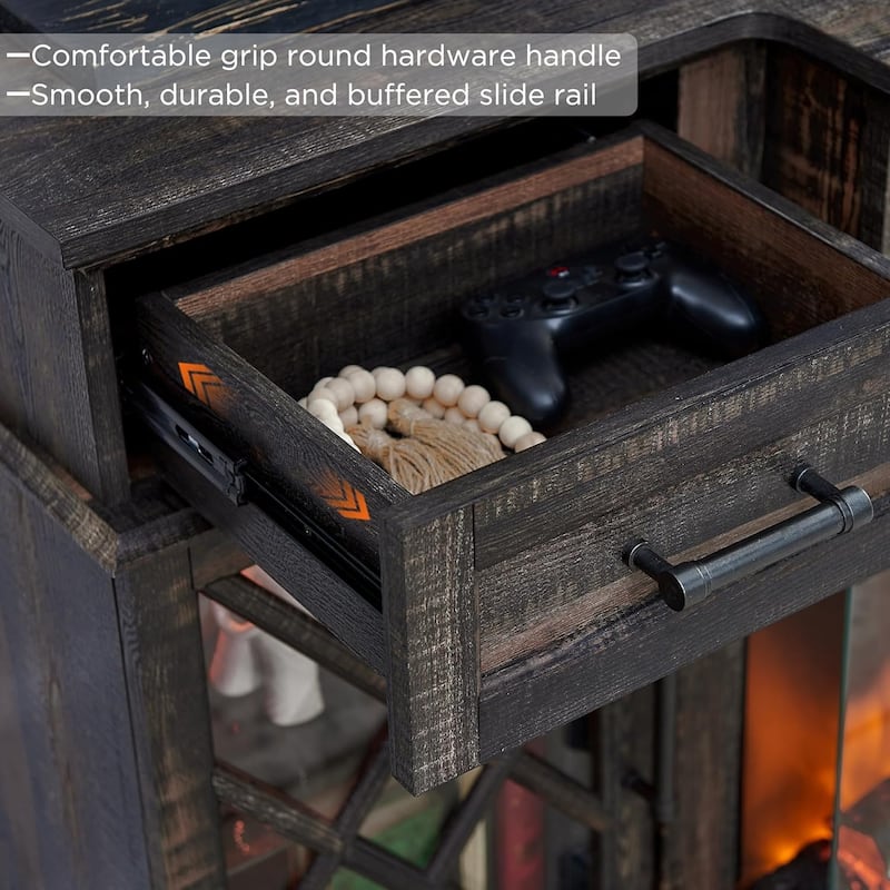 Fireplace TV Stand for 80 Inch TV, Entertainment Center,Media Console