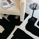 preview thumbnail 7 of 11, ROW Quinn Abstract Maze Black/ Ivory Area Rug
