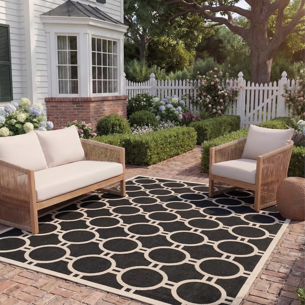 SAFAVIEH Courtyard Sweta Indoor/ Outdoor Waterproof Patio Backyard Rug