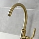 preview thumbnail 6 of 45, Kingston Brass Whitaker Single-Handle Deck Mount Kitchen Faucet with Brass Sprayer