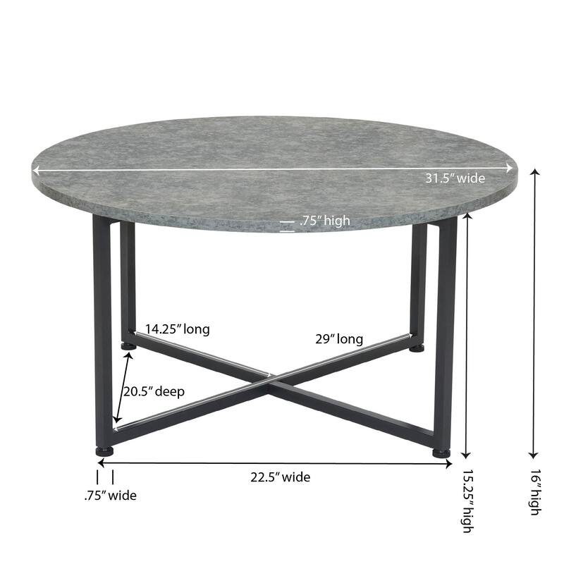 Household Essentials Round Coffee Table - 31.5"