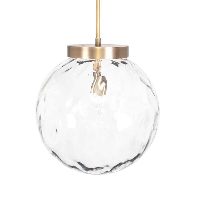 Uttermost 21622 Gaia 15" Wide Pendant with Water Glass Shade