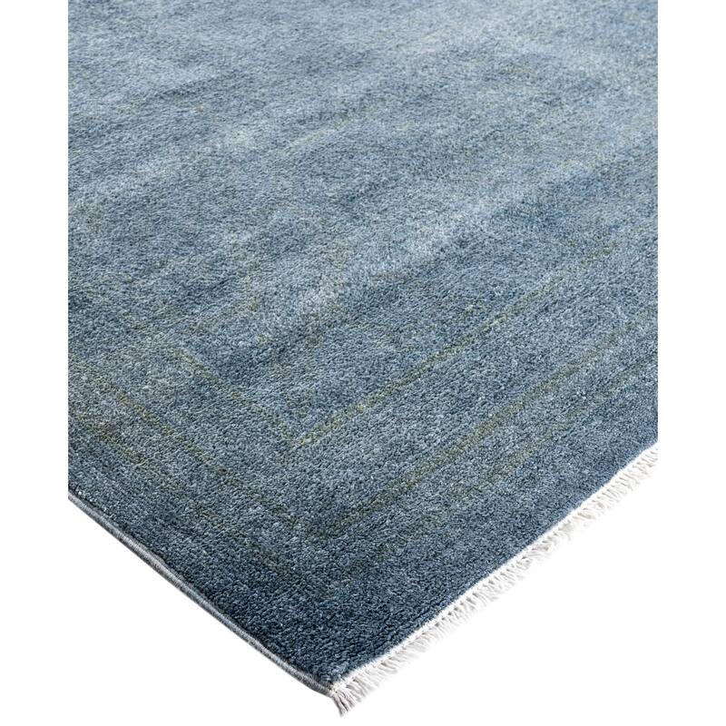 Overdyed One-of-a-Kind Hand-Knotted Area Rug - Blue - 8' 3" x 10' 4"