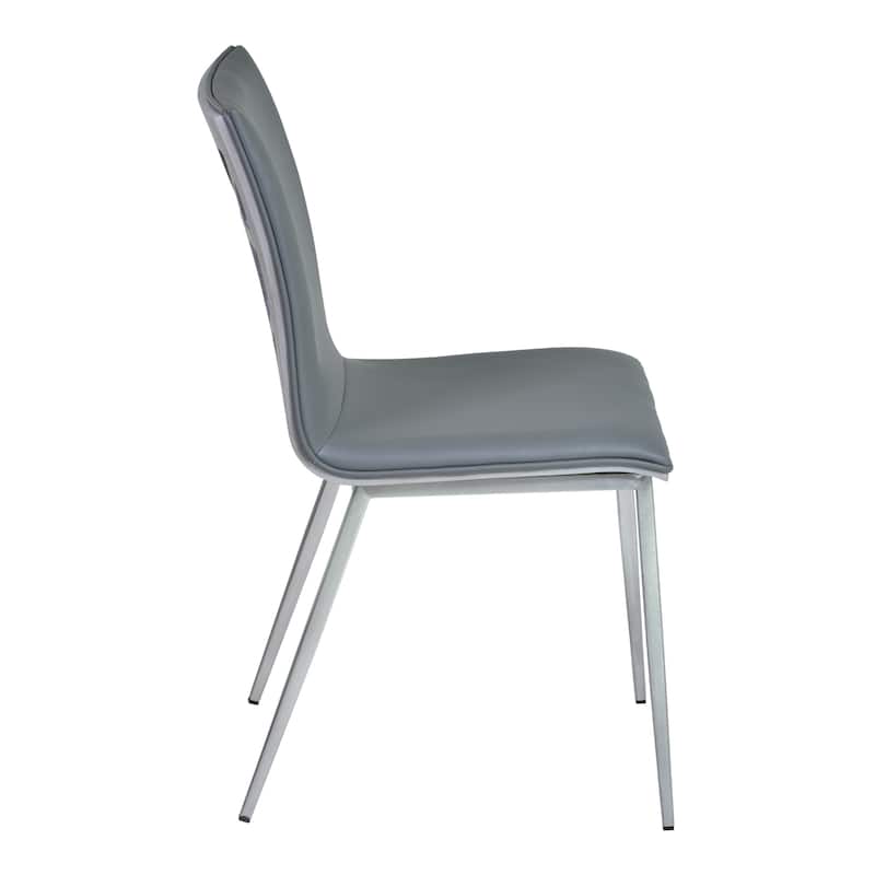 Crystal Upholstered Wood and Metal Armless Dining Chairs - Set of 2