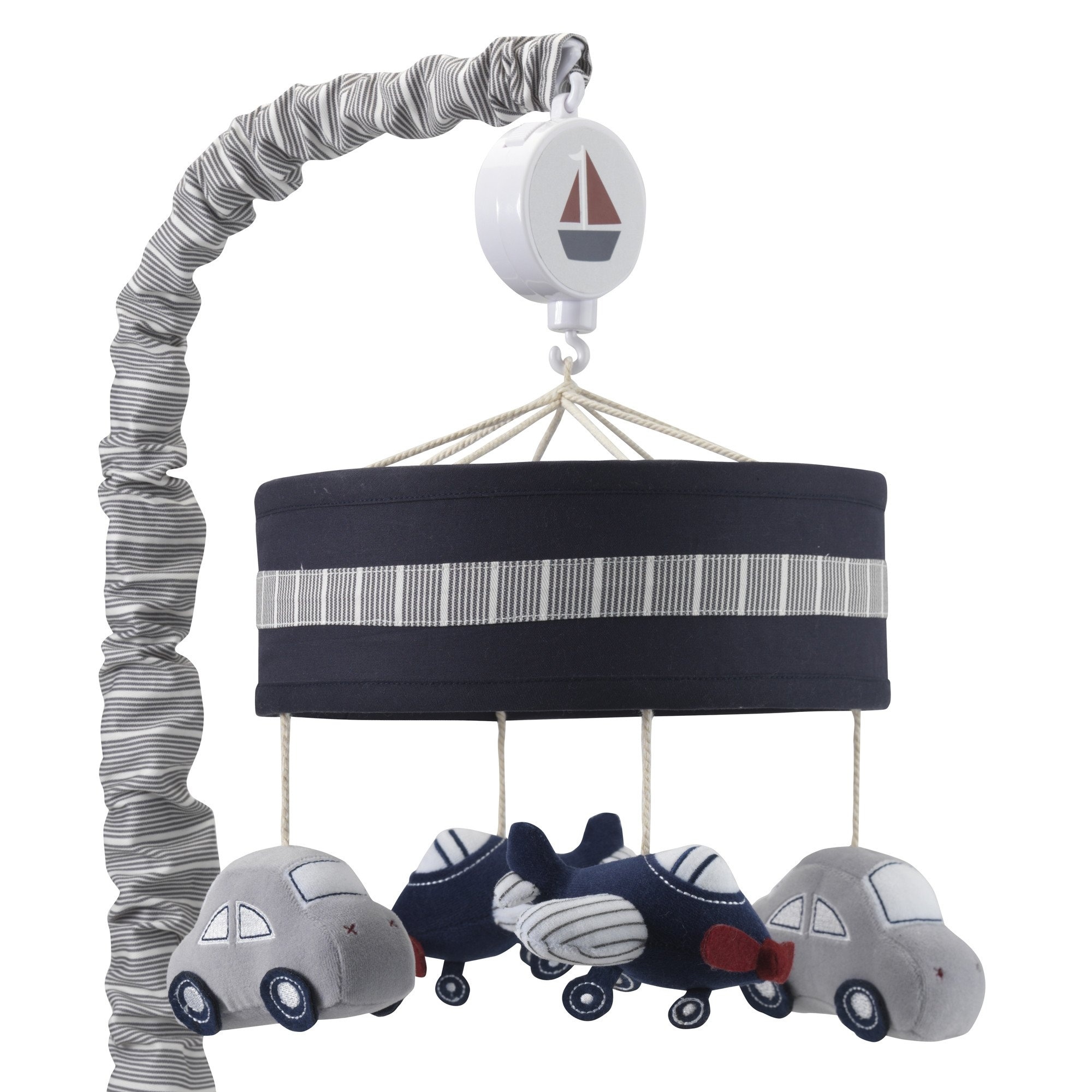 Shop Lambs Ivy Evan Navy Blue White Car Airplane