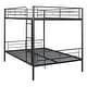 preview thumbnail 8 of 25, Contemporary Full over Full Metal Bunk Bed with Solid Stability, Save Space or Split Into 2 Beds, Crafted for Safety, Black
