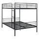preview thumbnail 7 of 25, Full Over Full Metal Bunk Bed for Adults, Heavy Duty Full Metal Bunk Bed Frame with Ladder & Guardlails, Split Into 2 Beds