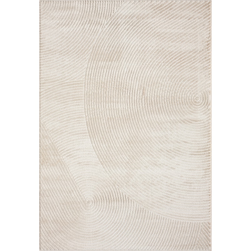 Abani Neutral NTL130 Zen Reiki Circles Area rug