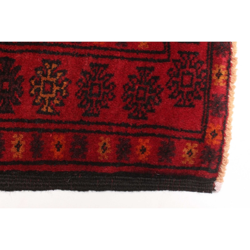 ECARPETGALLERY Hand-knotted Teimani Dark Red Wool Rug - 4'6 x 6'11