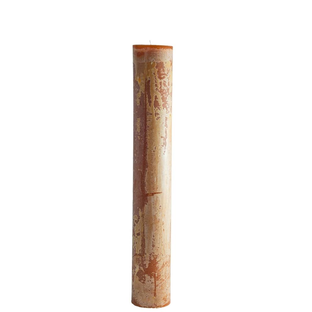 Sm. Round 1-Wick Pillar Candle 4"Dia x 19.65"H Cognac - Cognac