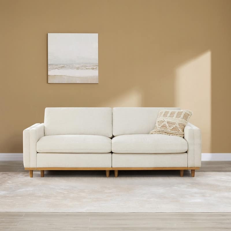 Pamela Oversized Modular Sectional Sofa Couch - Linen-2 Pieces