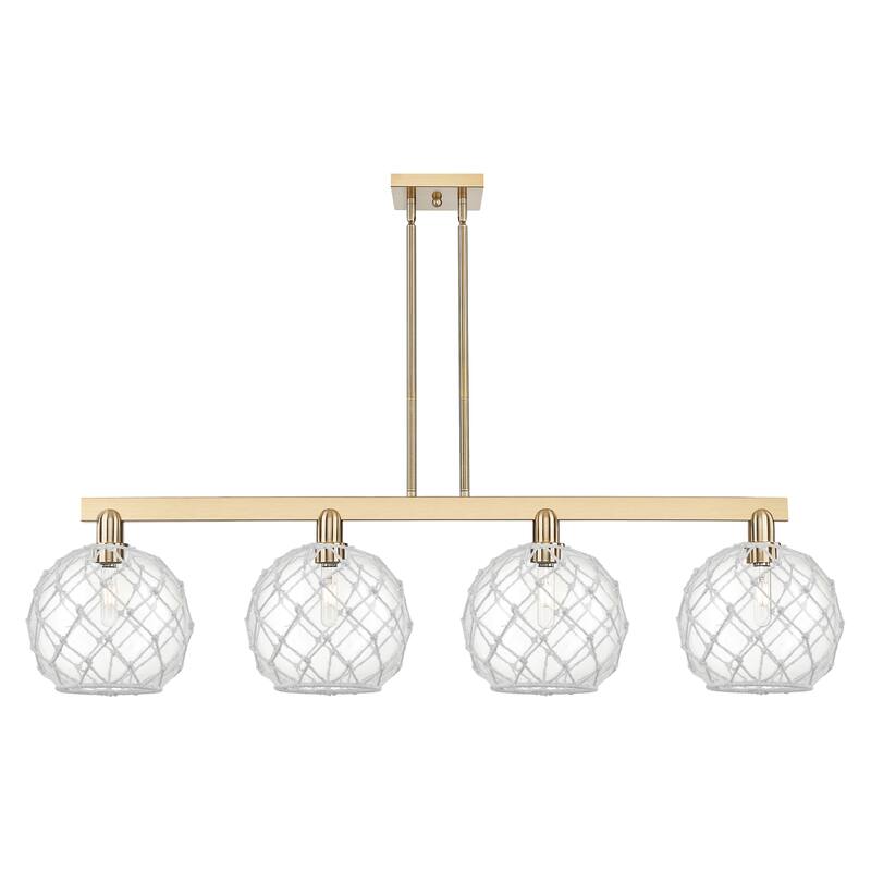 Innovations Lighting Endless Possibilities Arcadia - Farmhouse Rope - 4 Light 53" Stem Hung Island Light
