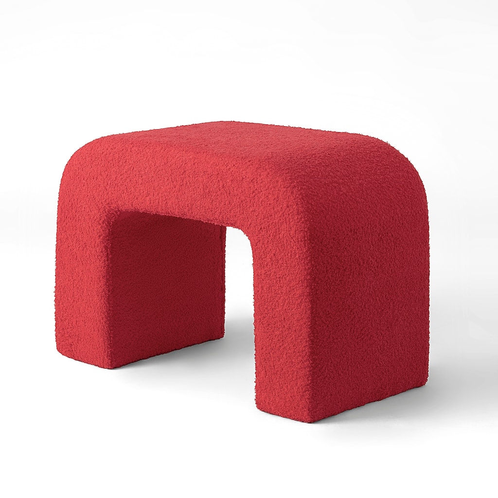 25.6'' Upholstered Foot Stool Modern Pouf Ottoman