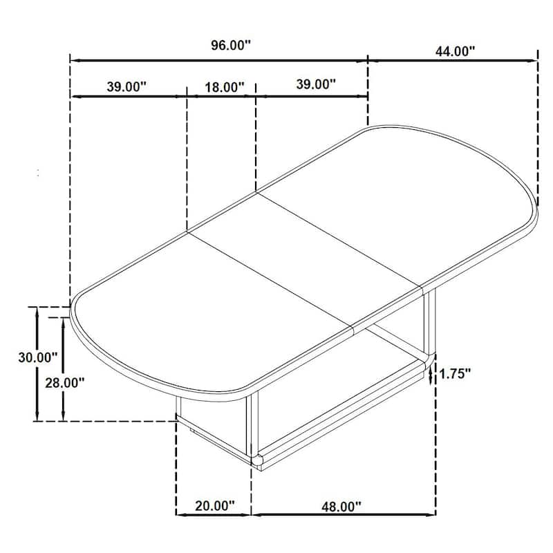 Leandro 78-inch Extension Dining Room Table Burnished Black