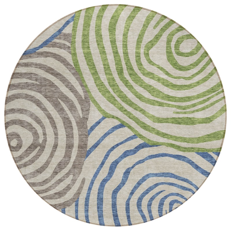 HomeRoots Abstract Transitional Rectangle Outdoor Rug