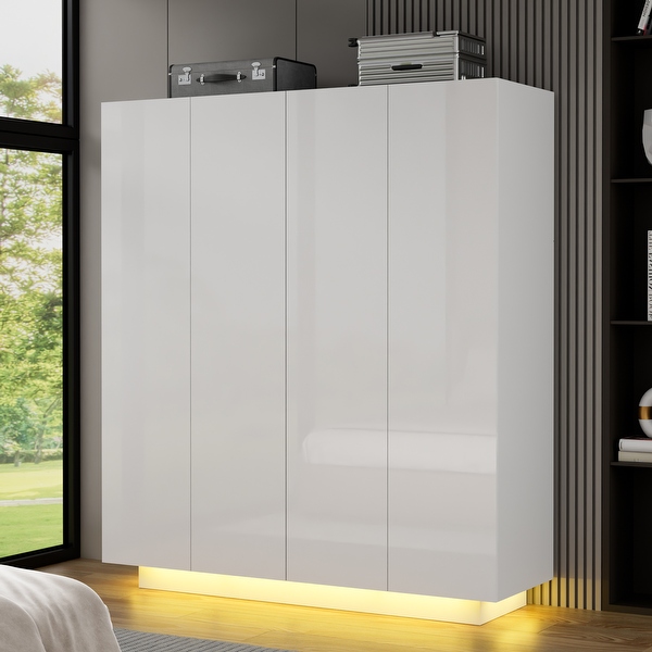 Wardrobe door light outlet