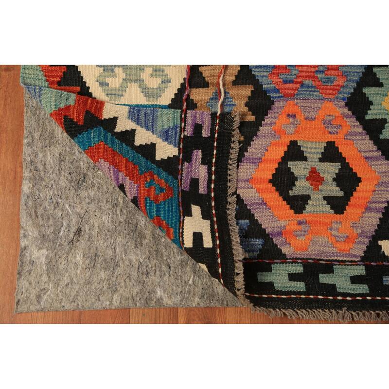 All-Over Kilim Oriental Large Rug Flatweave Wool Carpet - 10'4"x 15'10"