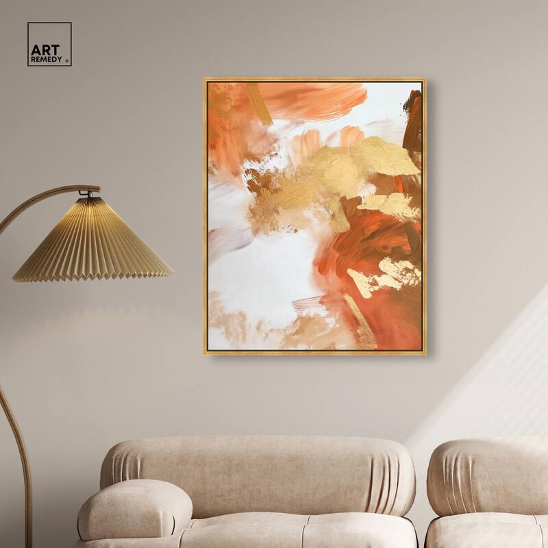 Golden Bronze Ripple II Canvas by Art Remedy