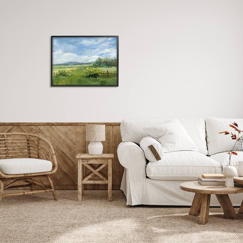 Stupell Countryside Landscape Painting Framed Giclee Art Design by