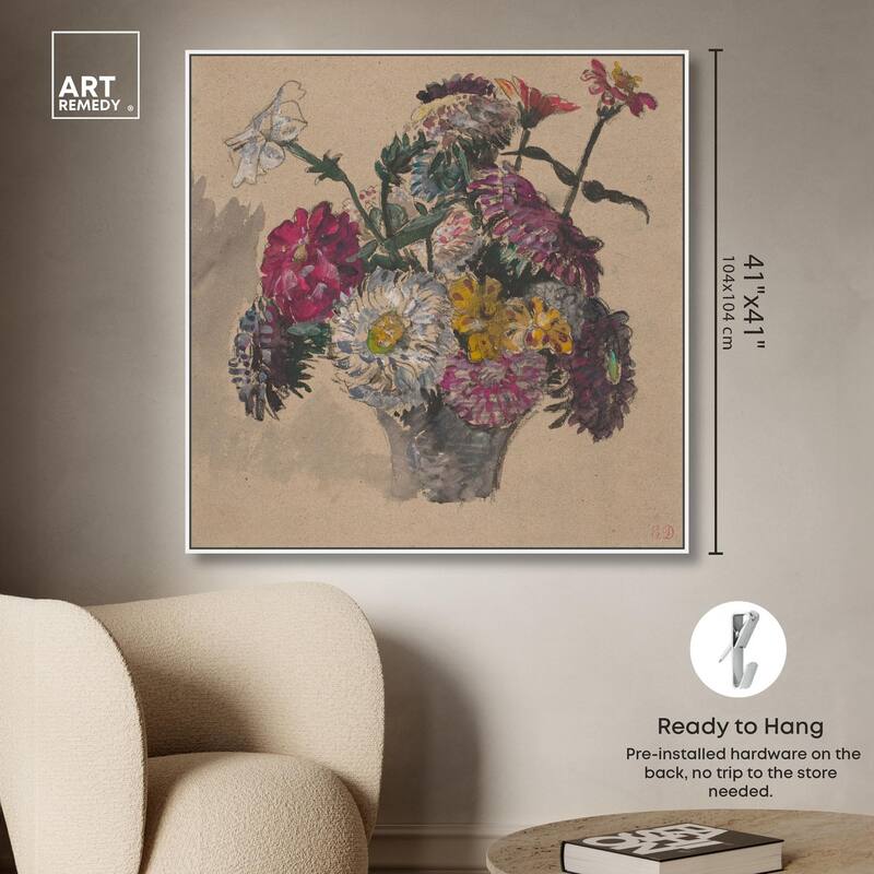 Basket of Flowers Canvas by Art Remedy