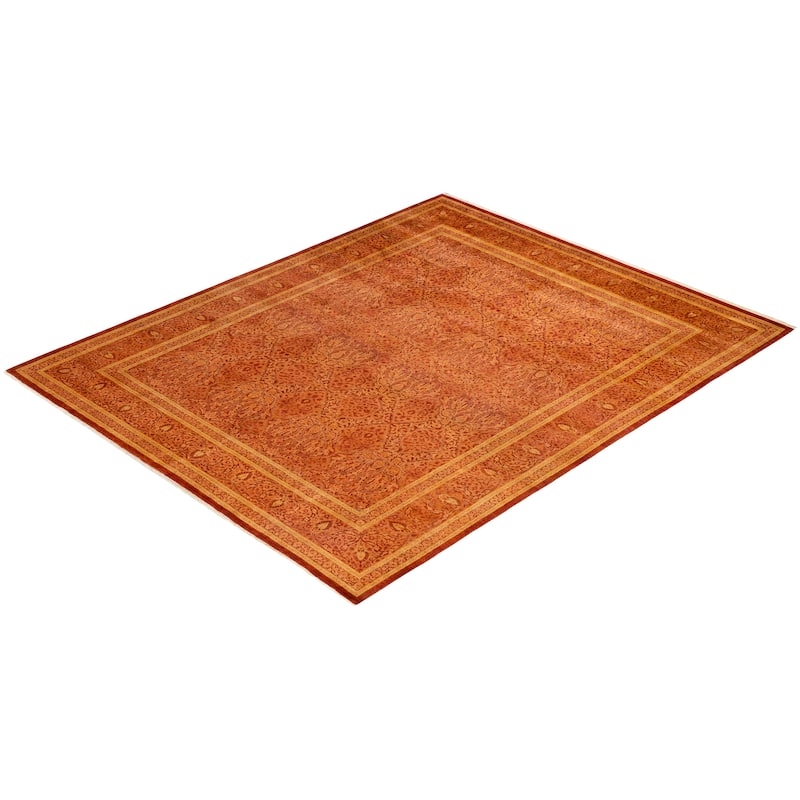 Mogul, One-of-a-Kind Hand-Knotted Area Rug - Orange, 8' 2" x 10' 1" - 8' 2" x 10' 1"