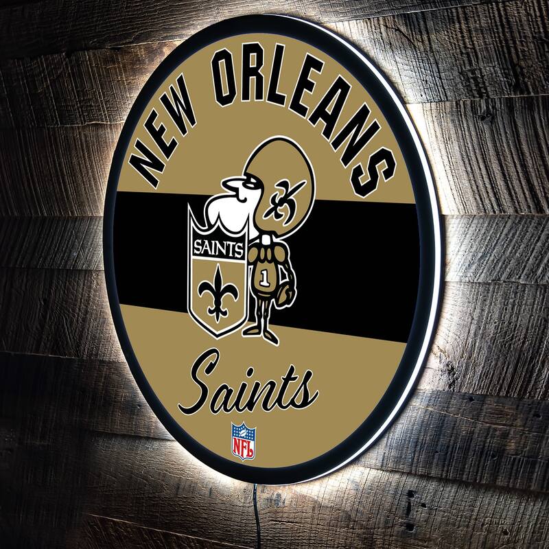 New Orleans Saints LED Lighted Sign - Gold