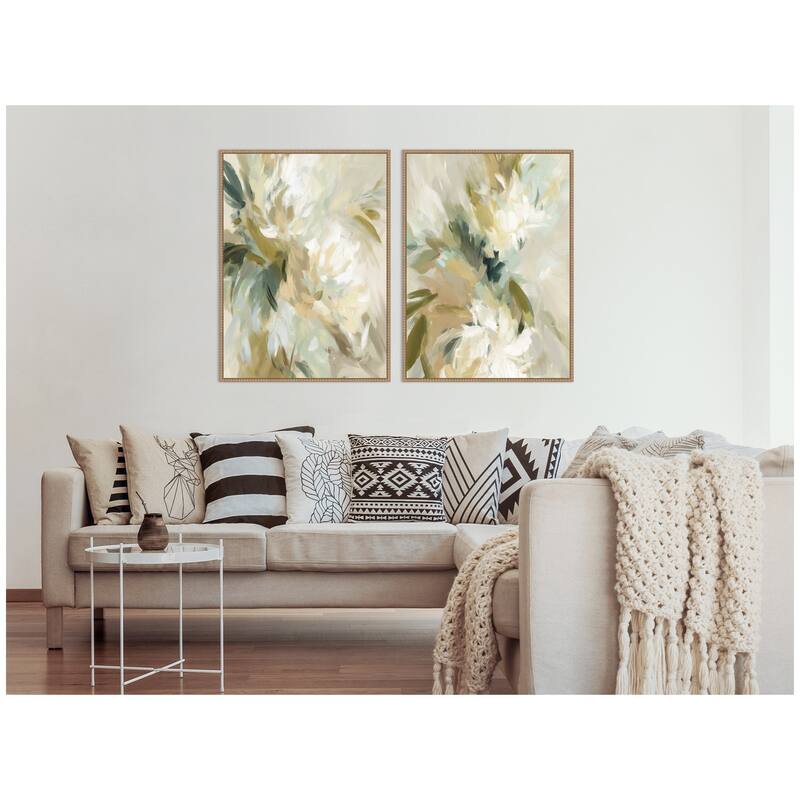 Kate and Laurel Garden No. 1 & No. 2 2 Piece Framed Canvas Wall Art Set by Amy Lighthall