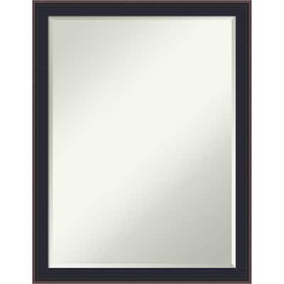 Havana Half-Inch-Bevel Framed Bathroom Vanity Wall Mirror - Havana Black Bronze - 21 x 27 in