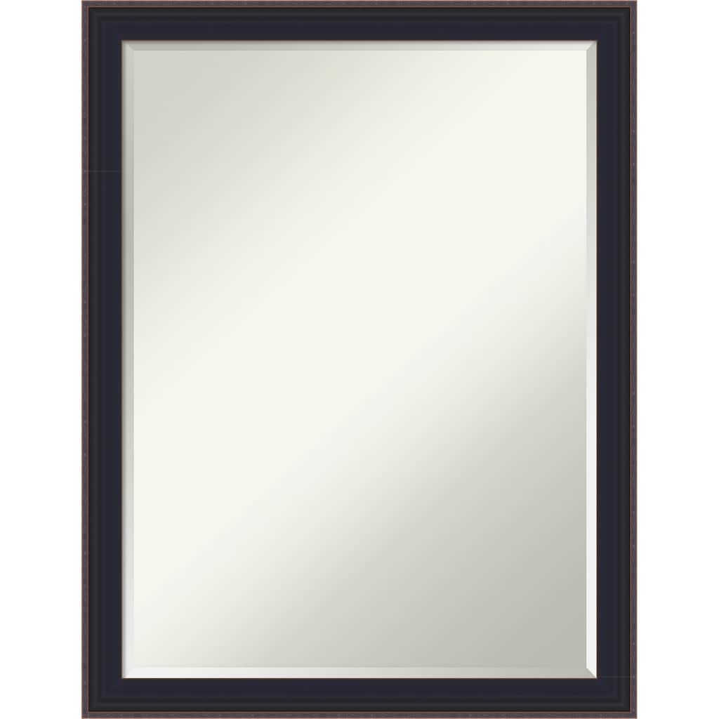 Havana Half-Inch-Bevel Framed Bathroom Vanity Wall Mirror - Havana Black Bronze - 21 x 27 in