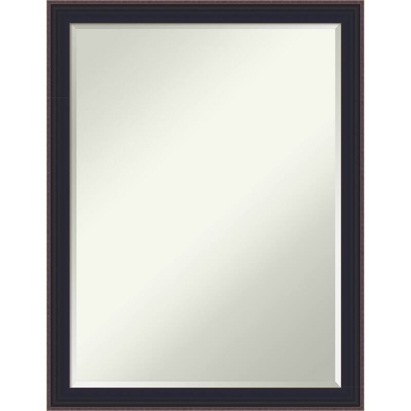 Havana Half-Inch-Bevel Framed Wall Mirror - Havana Black Bronze - 21 x 27 in