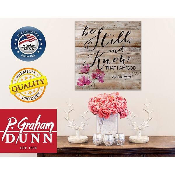Shop Be Still And Know That I Am God Psalm 46 10 12 X 12 Inch Pine Wall Sign Plaque Overstock 19864689