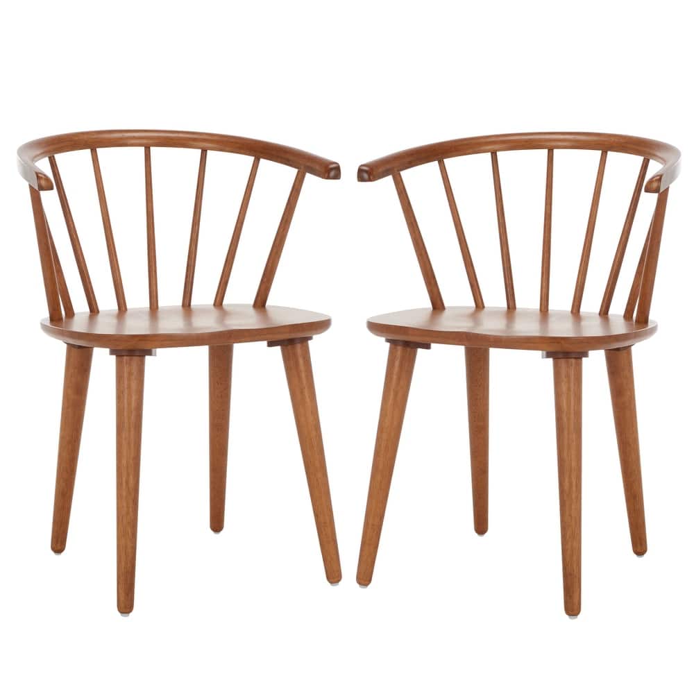 SAFAVIEH Home Blanchard 18-inch Curved Spindle Side Chair [SET of 2] - 21"W x 21"D x 30"H