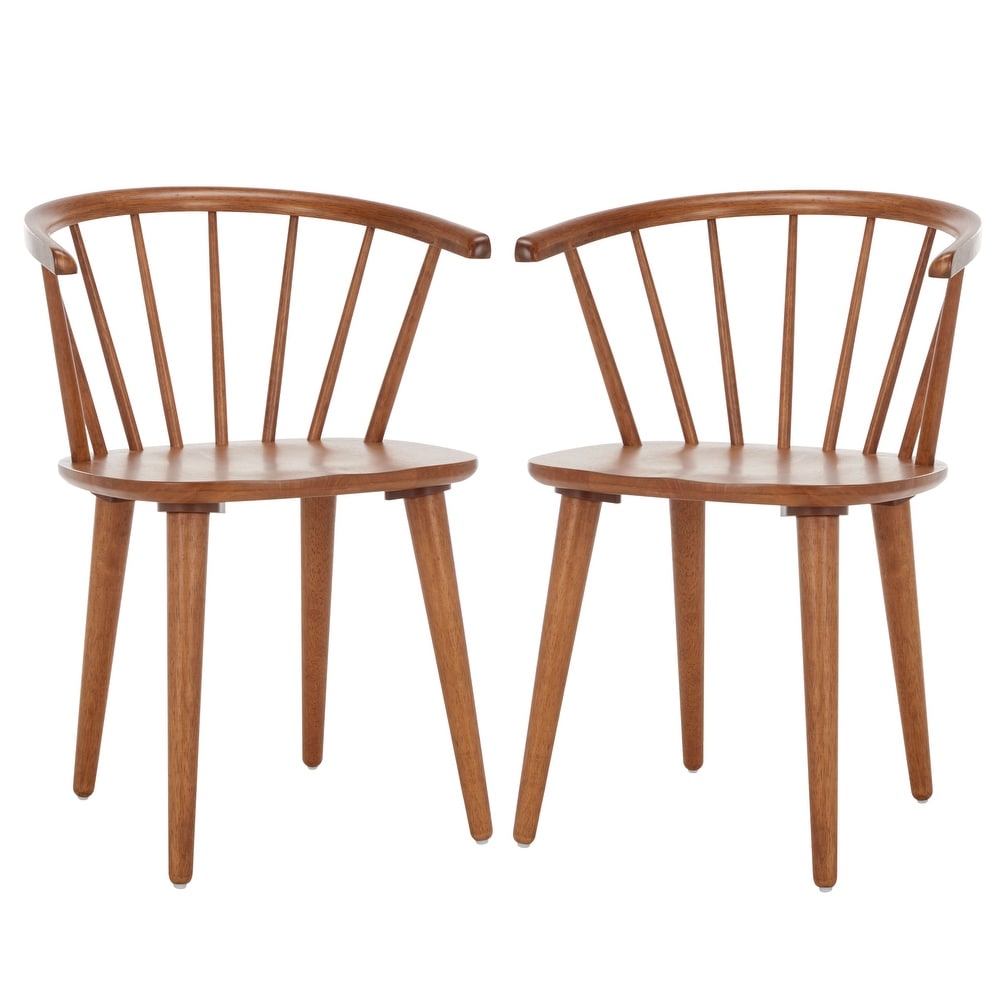 SAFAVIEH Home Blanchard 18-inch Curved Spindle Side Chair [SET of 2] - 21"W x 21"D x 30"H