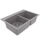 preview thumbnail 51 of 81, Karran Drop-In Quartz 33 in. 1-Hole 60/40 Double Bowl Kitchen Sink Kit