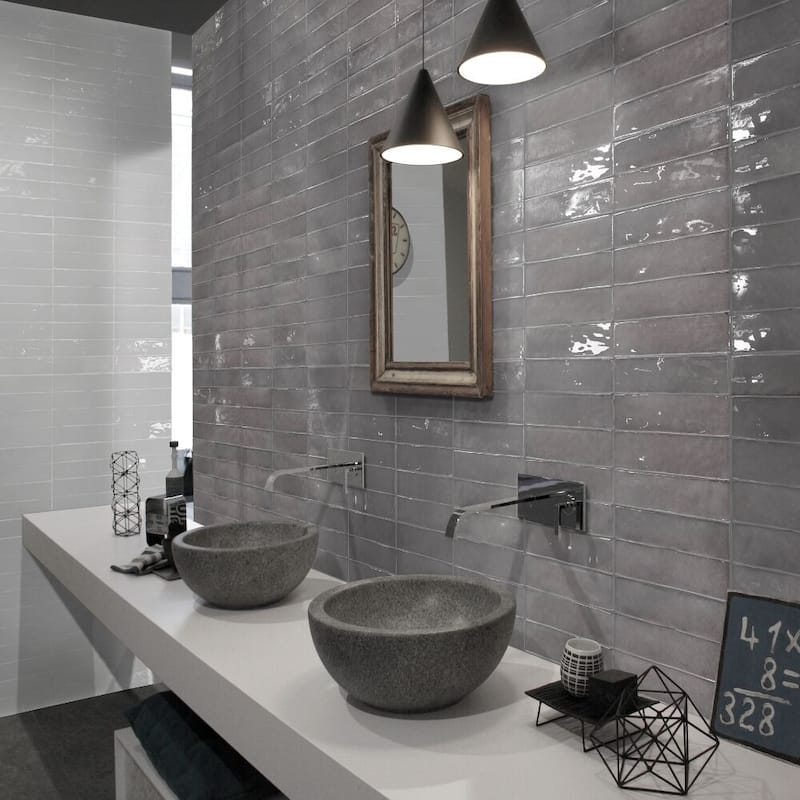 Chelsea 2x10 Polished Ceramic Subway Tile - Wall & Backsplash - Case of 32 (5.16 Sq. ft.) - Acero