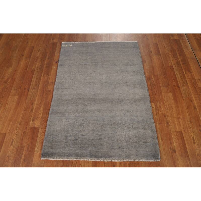 Hand Knotted Oriental 100% Wool Carpet Modern Modern Multi-Colored Gabbeh Area Rug - 4' 0'' X 2' 8''