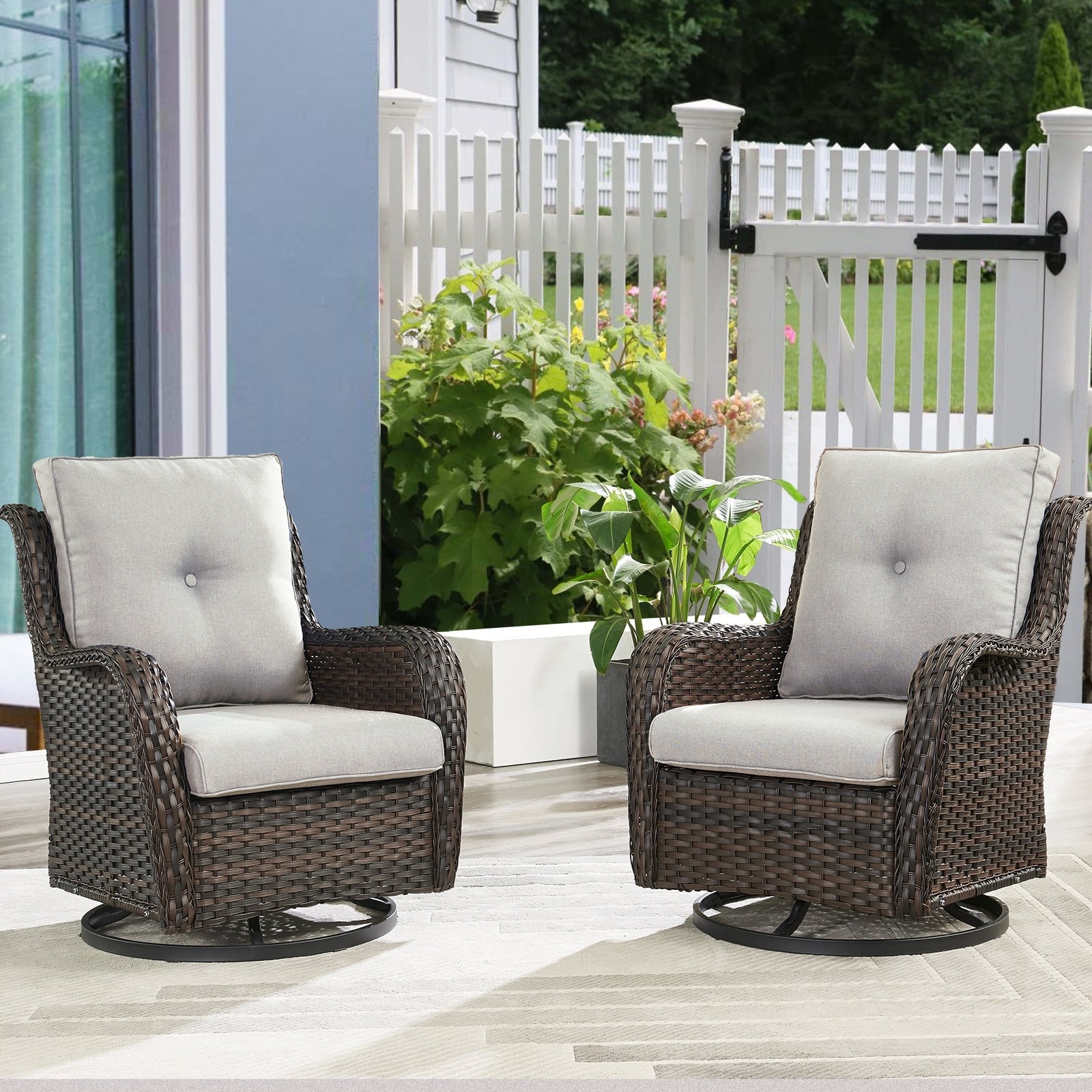 Option Brown Wicker / Beige Cushion