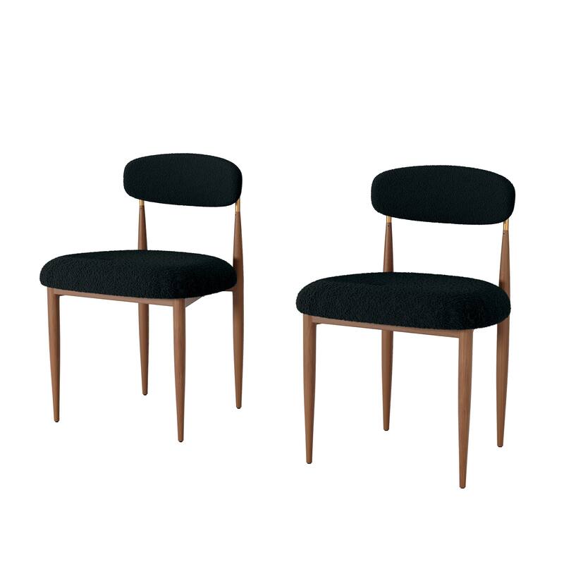 Morden Fort Modern Boucle Dining Chairs Armless Chair Set of 4