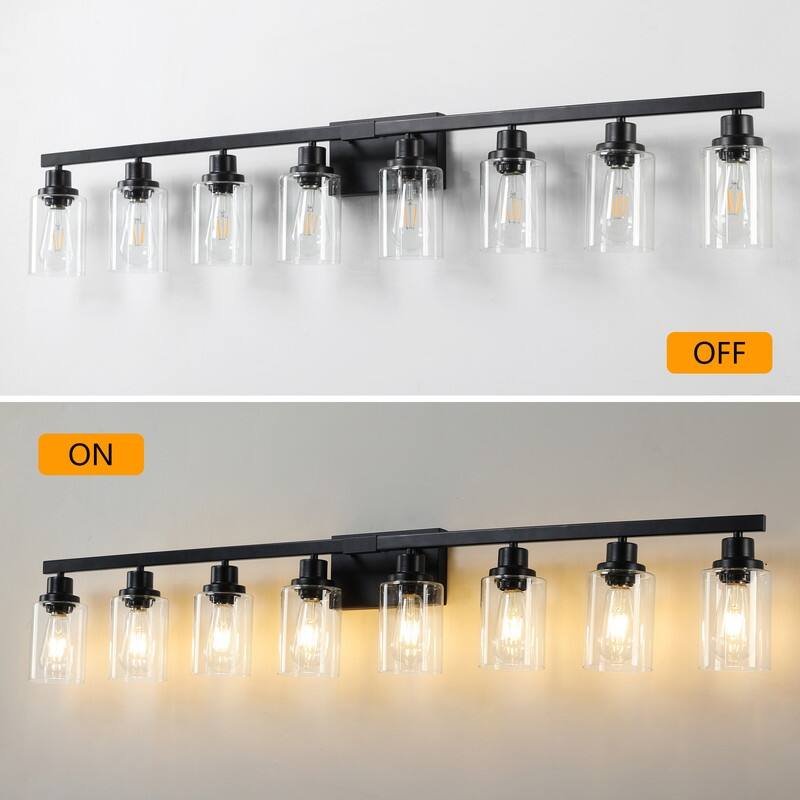 Bathroom Vanity Light With Clear Glass Shades For Vanity Mirror, Bathroom, Or Hallway