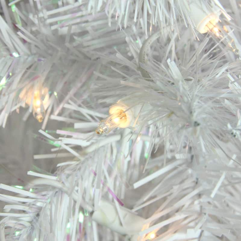 6' Glimmer Iridescent Spruce Artificial Christmas Tree - Clear Lights - 6 Foot