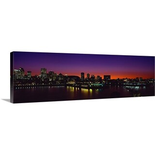 Shop City Lit Up At Dusk Montreal Quebec Canada 2010 Canvas Wall Art Overstock 16896012