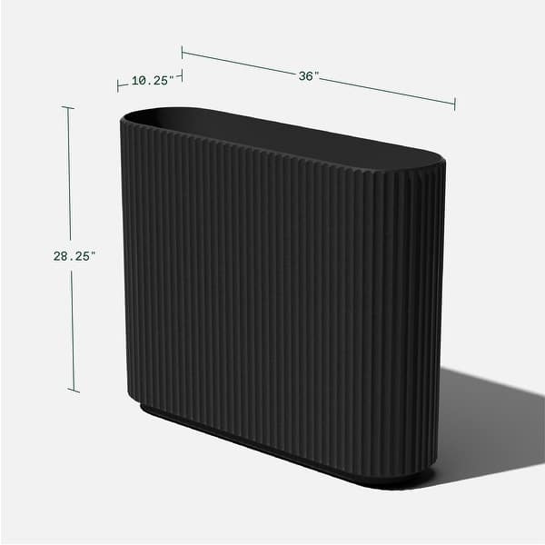 dimension image slide 2 of 4, Veradek Demi Series Span Plastic-Stone Planter