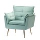 preview thumbnail 69 of 89, HULALA HOME 1ida Modern Velvet Tufted Accent Armchair with Gold Metal Legs