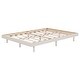 preview thumbnail 7 of 8, Full Size Pine Wood Floating Platform Bed for Bedroom, White Washed