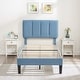 preview thumbnail 66 of 70, Kids Bed Frame, Height Adjustable Upholstered Bed, Twin Size Bed Set of 2