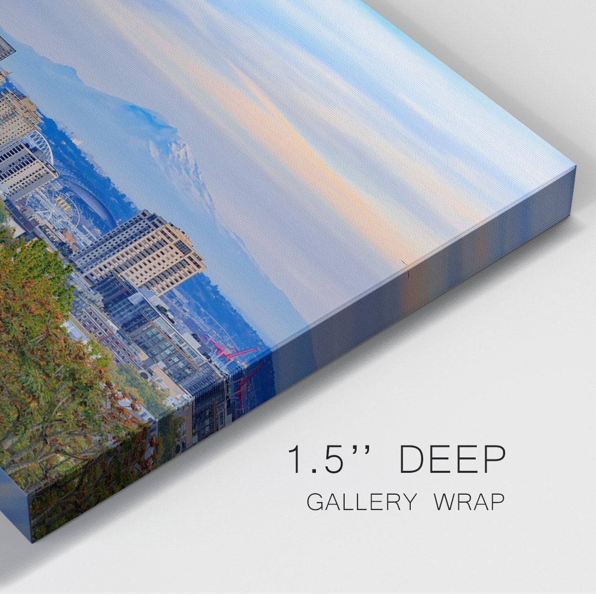 Premium Gallery-Wrapped Space Needle and Seattle Downtown Art Print-image