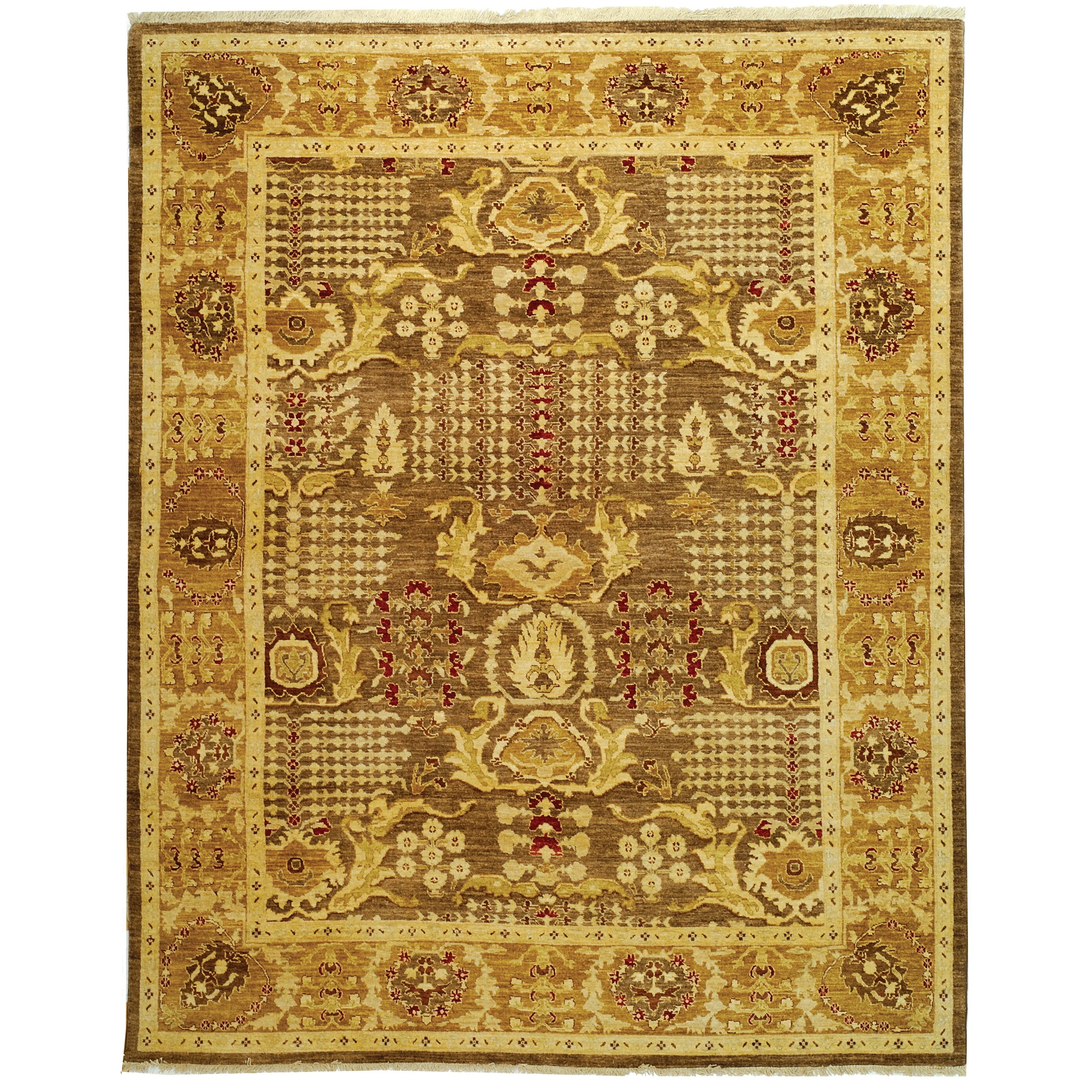 Safavieh Hand-Knotted Peshawar Vegetable Dye Ivory/ Gold Wool Rug - 8' x 10