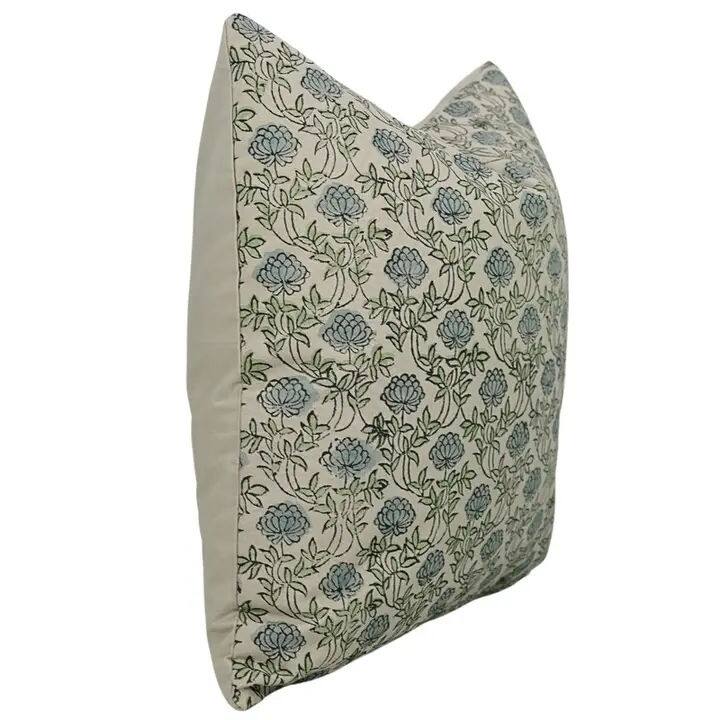 Block Print Boho Cotton Satin Pillow Cover- Khoobsurat