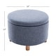 preview thumbnail 9 of 35, WOVENBYRD Large Round Storage Ottoman, Lift Off Lid